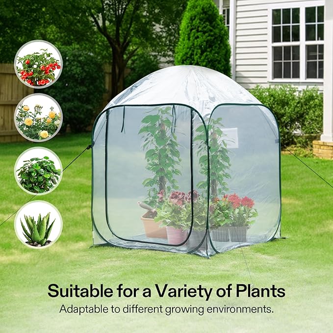 VIVOSUN 49x49x63-Inch Portable Walk-in Greenhouse, - Image 6
