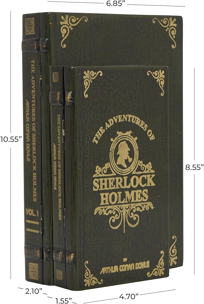 Deco 79 Wooden Decorative Box "Sherlock Holmes" Storage Faux Book Decorative - Image 6