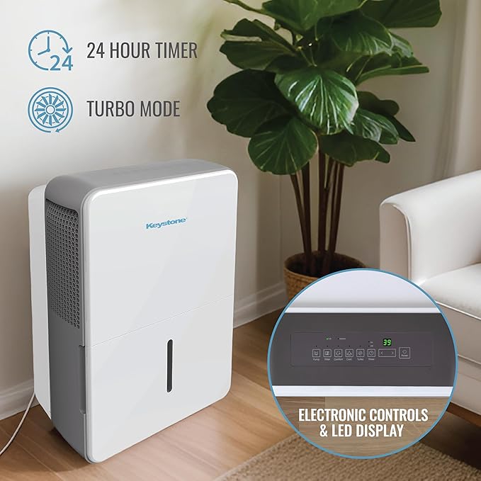 Keystone Energy Star 22-Pint Portable Dehumidifier - Image 9