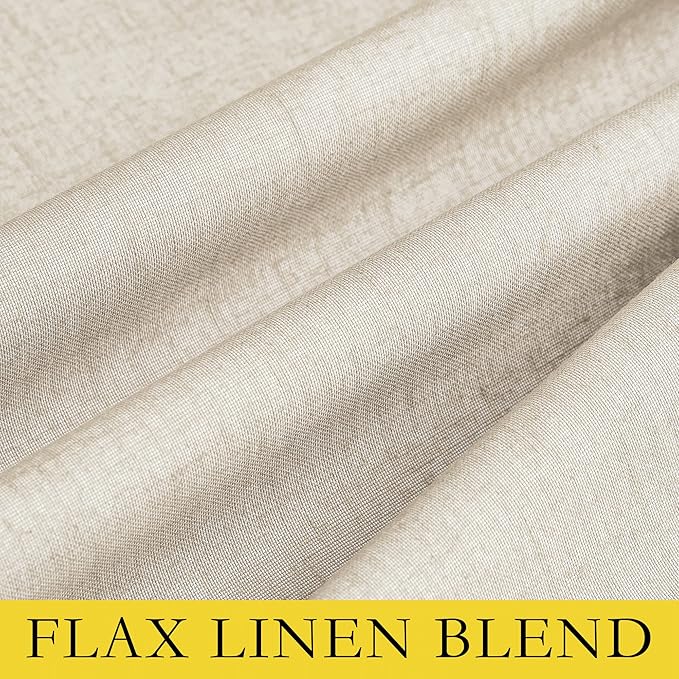 NICETOWN Linen Blackout Curtains 54" Long - Image 8