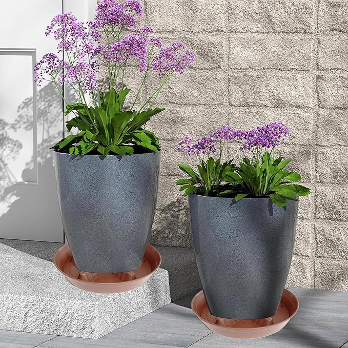 4 Pack Plant Saucer 12 inch, 8 10 14 17 inch, Plant Stand Plastic Plant Saucers - Image 8
