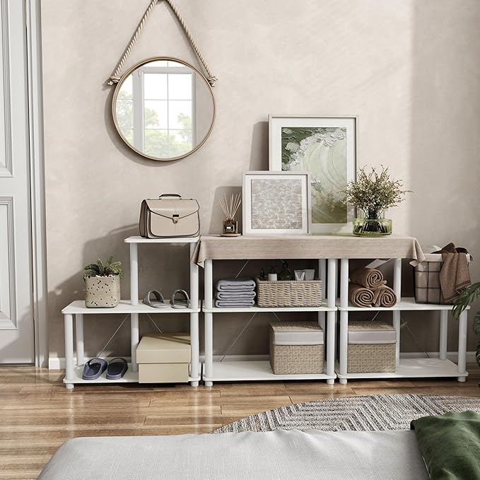 Homes: Inside + Out Apexa Modern 3-Tier Wide Shelving Units, Collectibles - Image 14