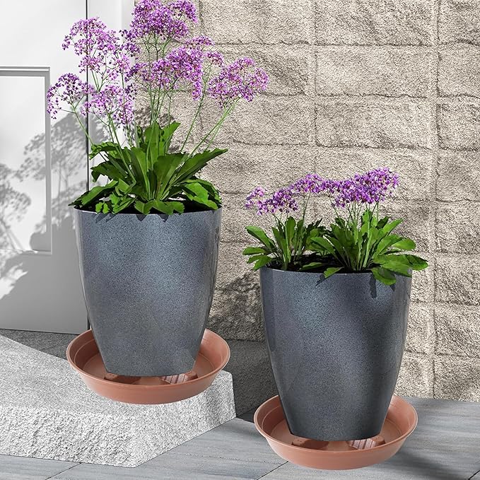 4 Pack Plant Saucer 10 inch, 8 12 14 17 inch, Plant Stand Plastic Plant Saucers - Image 7