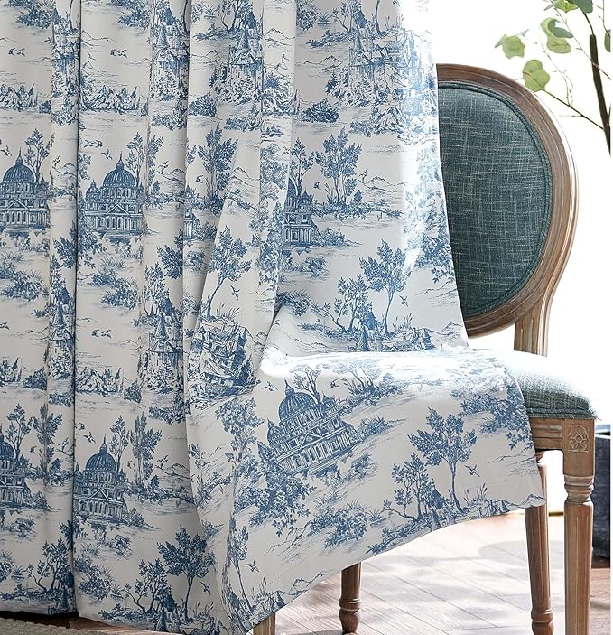 jinchan 95% Blackout Toile Curtains - Image 6