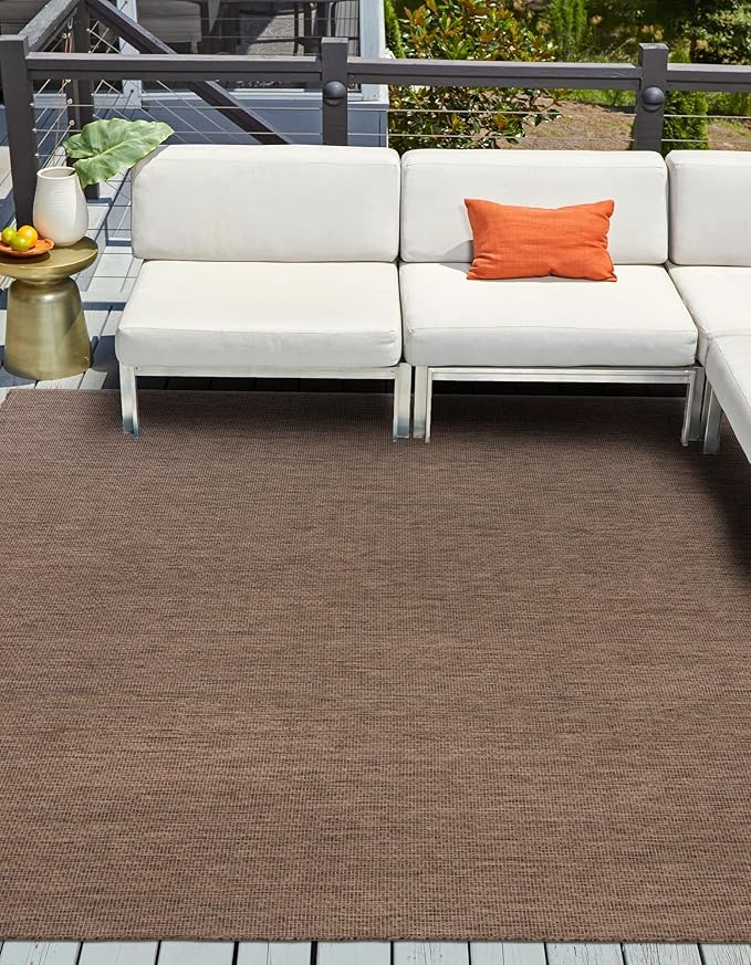 Unique Loom Collection Casual Transitional Solid Heathered Indoor/Outdoor - Image 5
