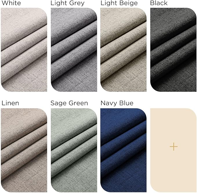 CUCRAF Linen Look 100% Blackout Curtains 72 Inch Length 2 Panels Set, Back Tab - Image 9