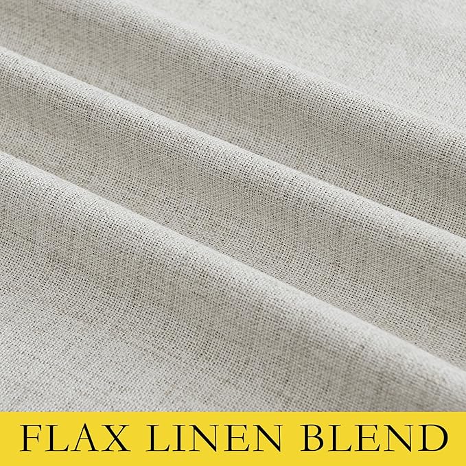 NICETOWN Snowbound Vintage Linen 100% Blackout Curtains - Image 8