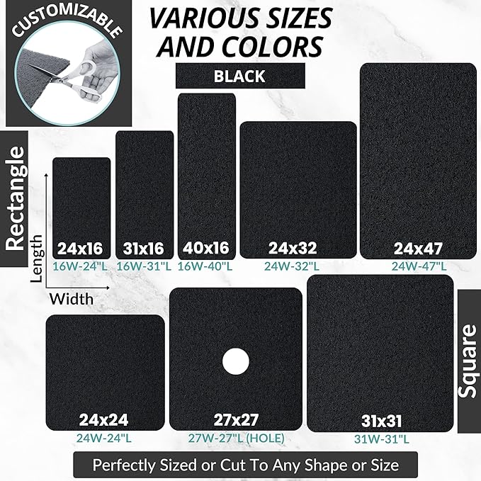 Enkosi Loofah Shower Mat with Drain Hole – Cushioned Anti-Slip Square Bath Mat - Image 6