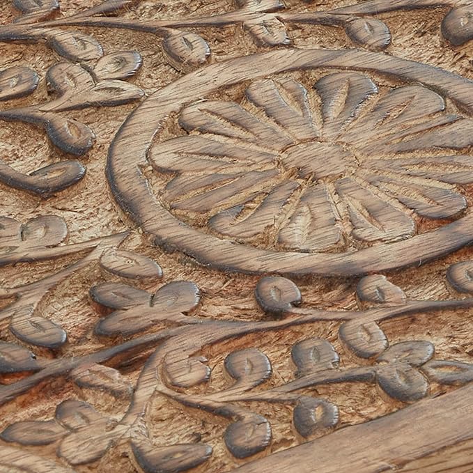 Deco 79 Mango Wood Floral Handmade Decorative Box Decorative Keepsake Boxes - Image 15