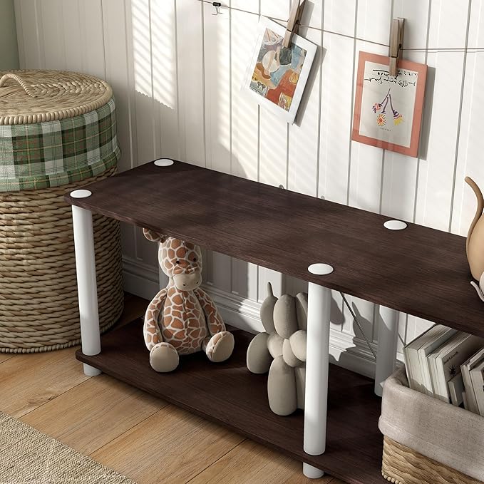 Homes: Inside + Out Apexa Modern 2-Tier Extra Wide Shelving Units, Collectibles - Image 15