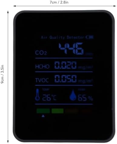 CO2 Monitor Indoor Air Quality Meter Real Time Detection of Carbon Dioxide HCHO - Image 2