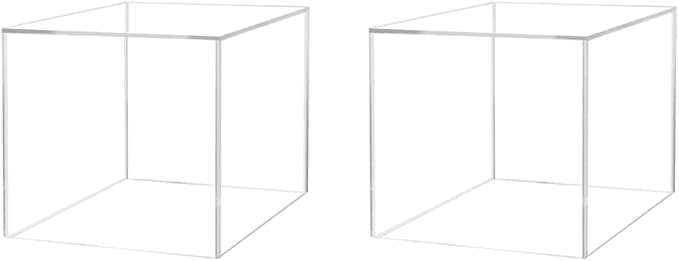 2 Pack 12" Acrylic Display Riser Box by MarketingHolders