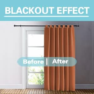 RYB HOME Outdoor Curtains for Patio Waterproof Tab Top Block Sunlight Thermal - Image 6