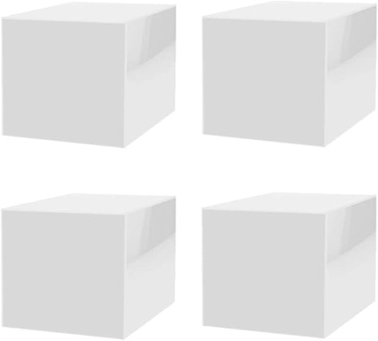 4 Pack 10" x 10" White Acrylic Display Box by MarketingHolders