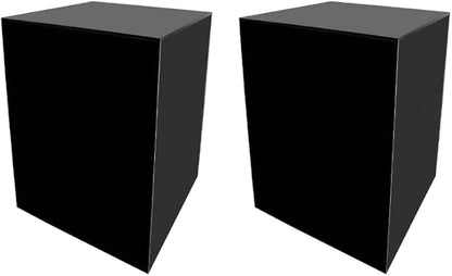 Marketing Holders 2 Pack Tall Display Box Glossy Black Acrylic 12" x 12” x 19” by MarketingHolders