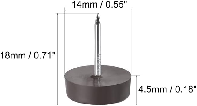uxcell Furniture Feet Nail Plastic Glide Nails Chair Table Leg Protector Pads - Image 2
