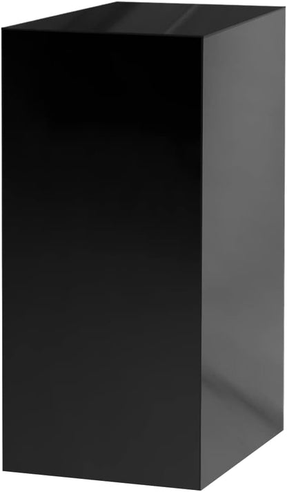 One Piece Acrylic Pedestal Art Stand Glossy Black Display No Lid 12" x 12" x by MarketingHolders