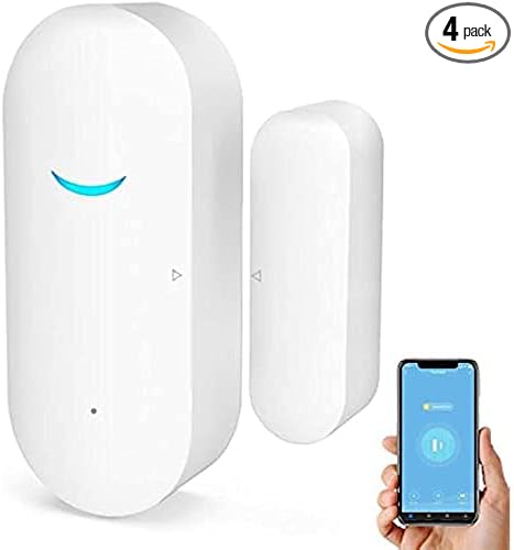 4-Pack Smart Door/Window Sensor: WiFi Alarm, Wireless Alerts, Compatible by SENCKIT