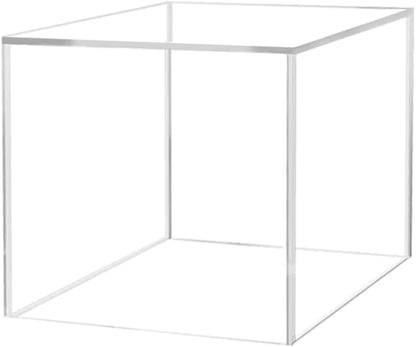 Food Riser for Buffet Table Clear Acrylic Square Box 4" Display Stand Hollow by MarketingHolders