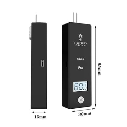 Digital Cigar Humidity Meter Portable Electric Moisture Guage Tester Reader - Image 3