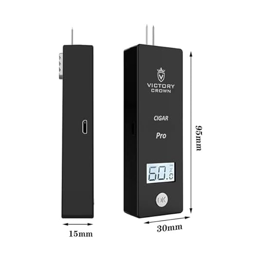 Digital Cigar Humidity Meter Portable Electric Moisture Guage Tester Reader - Image 2