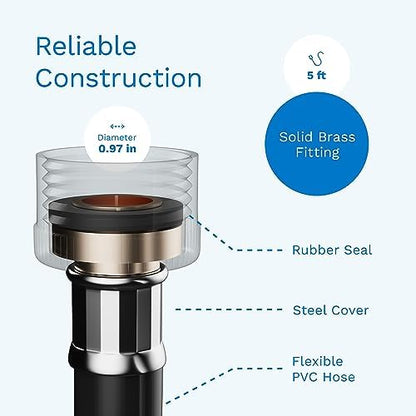 hOmeLabs Dehumidifier Drain Hose, ¾ Inch Connection, 5 Feet, Flexible PVC - Image 4