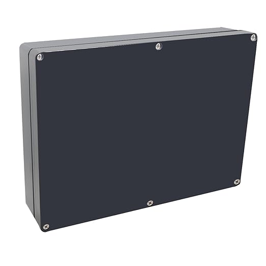 1 Pack Project Box IP65 Waterproof Junction Box ABS Plastic Black Electrical by Raculety