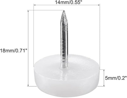 uxcell Furniture Feet Nail Plastic Glide Nails Chair Table Leg Protector Pad - Image 2