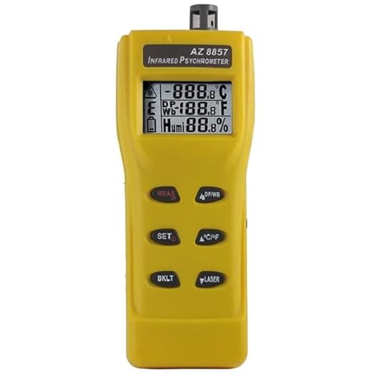 AZ-8857 Humidity Meter IR Temperature & Humidity Dew Point Temperature Meter by SULMILE