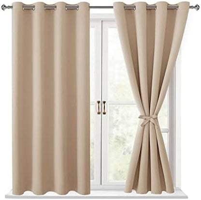 Hiasan Blackout Curtains for Bedroom, 52 x 54 Inches Long by Hiasan