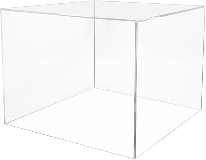 12" x 12" x 9" Riser Display Box No Lid Clear Acrylic Thronewith One Open Side by MarketingHolders