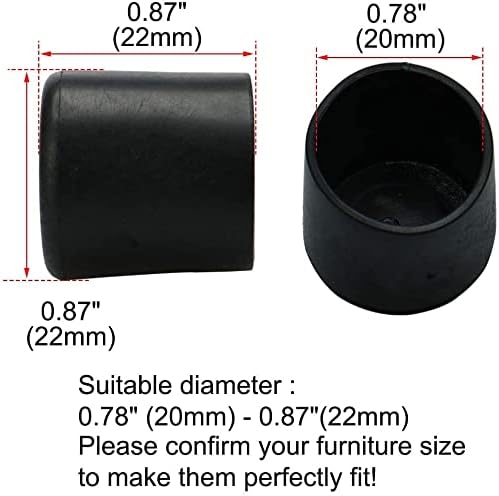 XYWHPGV PVC Leg Cap Tip Cup Feet Cover 20mm 0.79" Inner Dia 10pcs Floor - Image 2