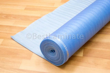 3in1 Vapor Barrier Flooring Underlayment w/Overlap and pre-Attached Tape Strip - Image 5