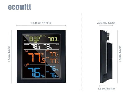 ECOWITT WN1821 Weather Station Kit, Includes WN1821 Indoor CO2 Detector Display - Image 3