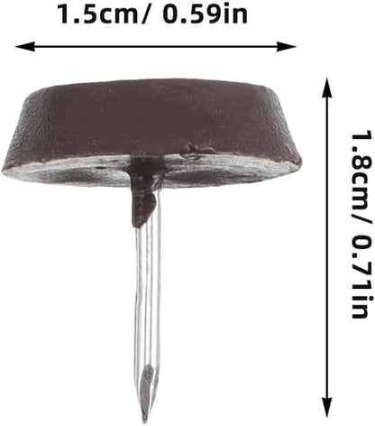 100pcs Brown Plastic Nail-on Furniture Feet Levelers Anti-Slip Floor Protectors - Image 2