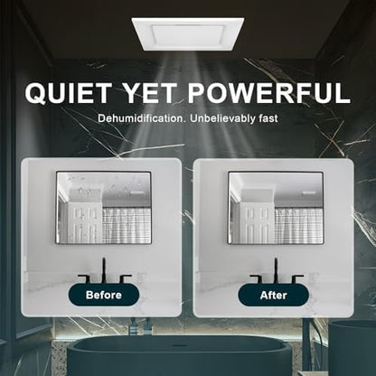 Bathroom Exhaust Fan, 12 INCH, Upgraded Quiet Square Vent Fans, 141 CFM - Image 6