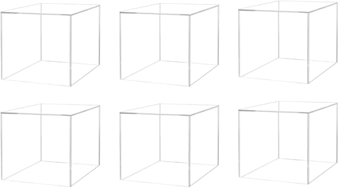 6 Pack 14 Inch Clear Acrylic Display Box by MarketingHolders