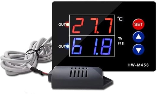 HW-M453 Digital Temperature Humidity Controller, Dual Output Relay by PETSTIBLE