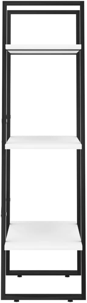 White Medium Storage Shelf 41.3 in Tall Rectangular Bookcase, 11.8 x 23.6 in - Image 7