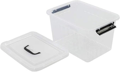 10 L Clear Plastic Latching Box, Plastic Storage Bin - Image 4