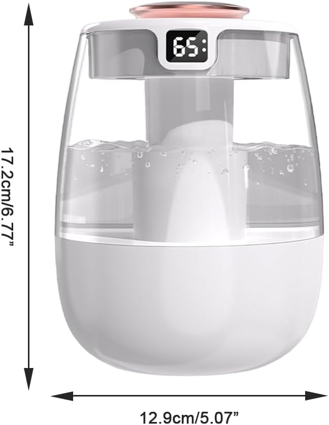 DONGKER Double Spray Humidifier, 1L Silent USB Digital Display Humidifier - Image 4