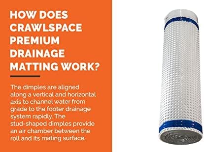 Whitecap Dimple Drainage Matting 2' x 50' - Image 6
