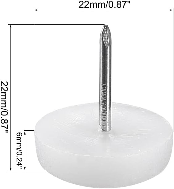 uxcell Furniture Feet Nail Plastic Glide Nails Chair Table Leg Protector Pads - Image 2