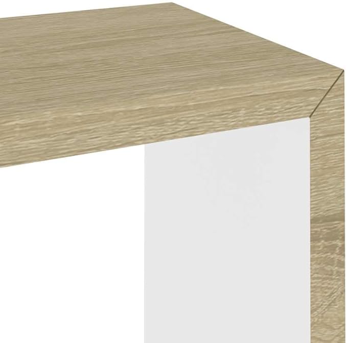 vidaXL 3 pcs Wall Cube Shelves in White and Sonoma Oak - Image 6
