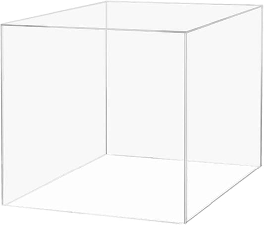 Acrylic Pedestal Display 18 Inch Tall Box Riser Vertical Rectangle Column Clear by MarketingHolders
