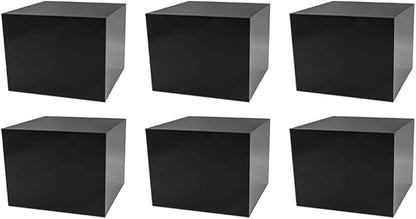 6 Pack Black Acrylic Display Box Counter Retail Merchandise Storage Bins No Lid by MarketingHolders
