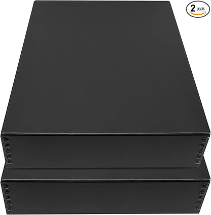 Lineco, 11x14 Black Museum Archival Storage Box, Drop Front Design, by Lineco