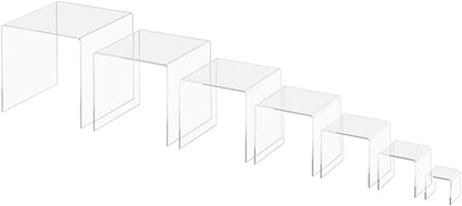 Marketing Holders Acrylic Riser Display Stands 2" Through 8" High 7 Pieces by MarketingHolders