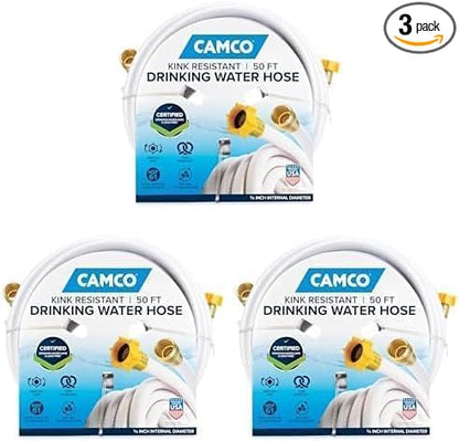 Camco TastePURE 50-Ft Water Hose-RV Drinking Water Hose Contains No Lead by Camco