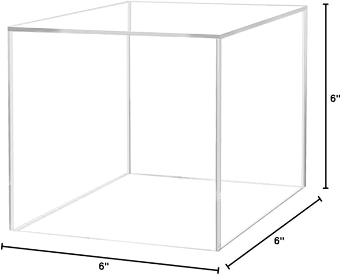 6" Acrylic Display Riser Box Clear - Image 2